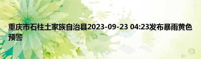 重庆市石柱土家族自治县2023