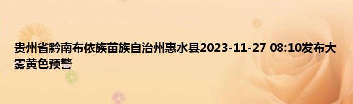 贵州省黔南布依族苗族自治州惠水县2023